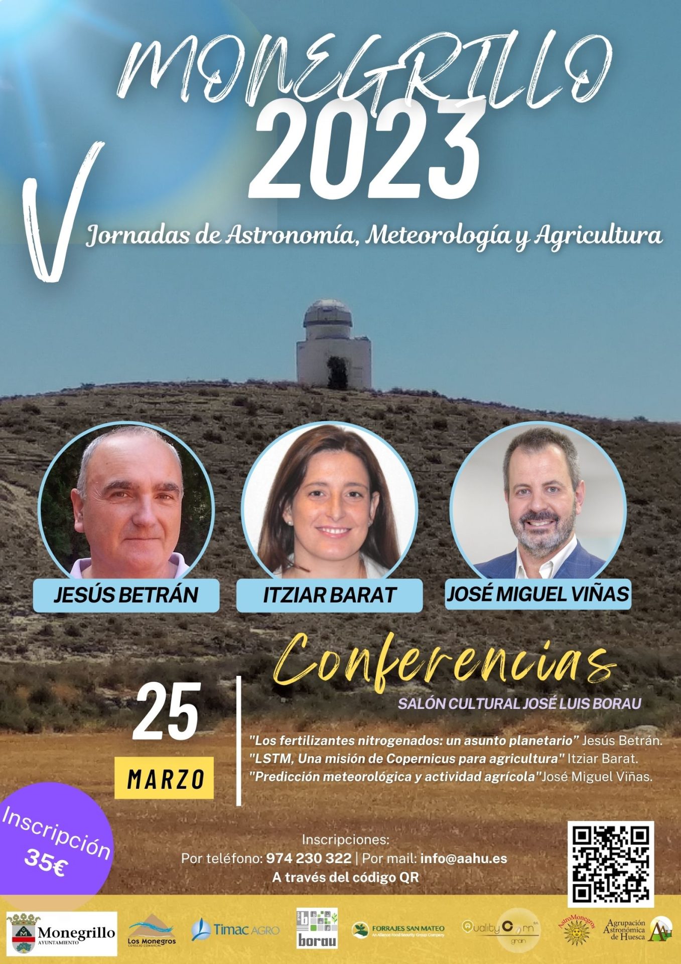 Quinta edición de las Jornadas de Astronomía, Meteorología y Agricultura de Los Monegros